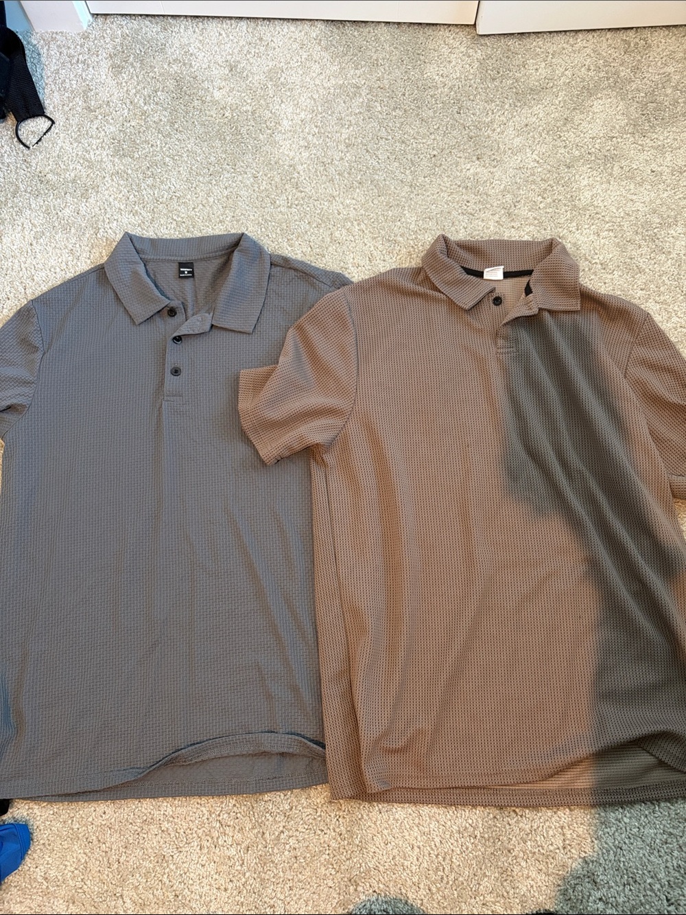Men's Short-Sleeve Polo - Gray and Brown